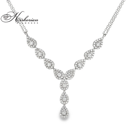 Луксозно колие от бяло злато 18k с диаманти 0.93ct – модел IT6 от Kirkorian Diamonds