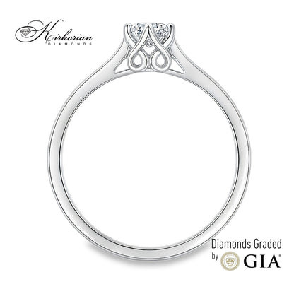 Годежен пръстен с диамант GIA 0.25 ct – злато 14К (бяло или жълто) | Цени от производител