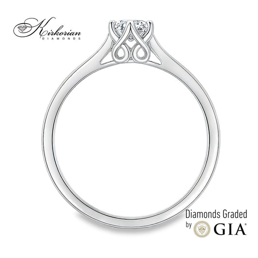 Годежен пръстен с диамант GIA 0.25 ct – злато 14К (бяло или жълто) | Цени от производител