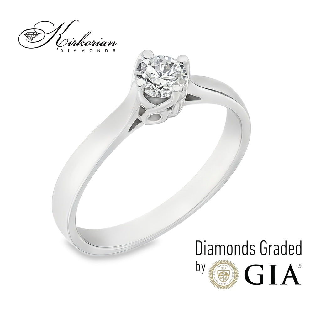 Годежен пръстен с диамант GIA 0.25 ct – злато 14К (бяло или жълто) | Цени от производител