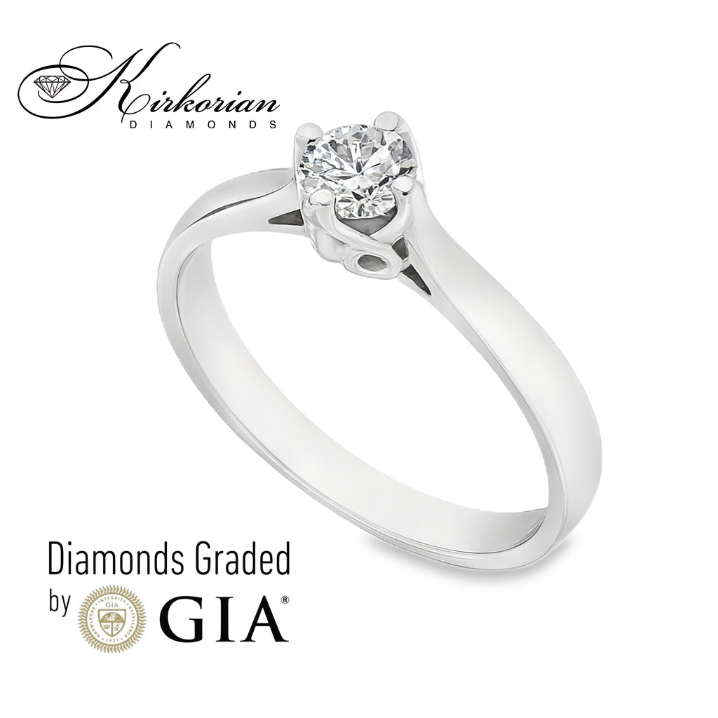 Годежен пръстен с диамант GIA 0.25 ct – злато 14К (бяло или жълто) | Цени от производител