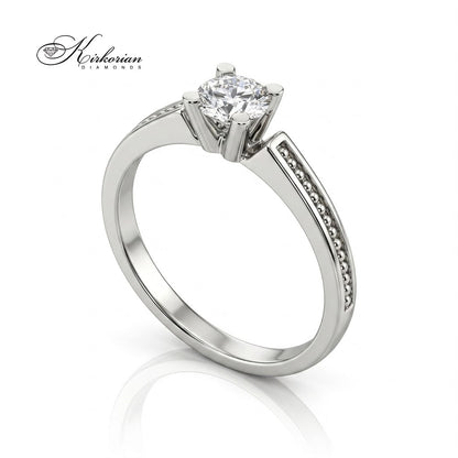 Годежен пръстен от бяло злато 14К с диамант 0.245 ct – Лукс на достъпна цена
