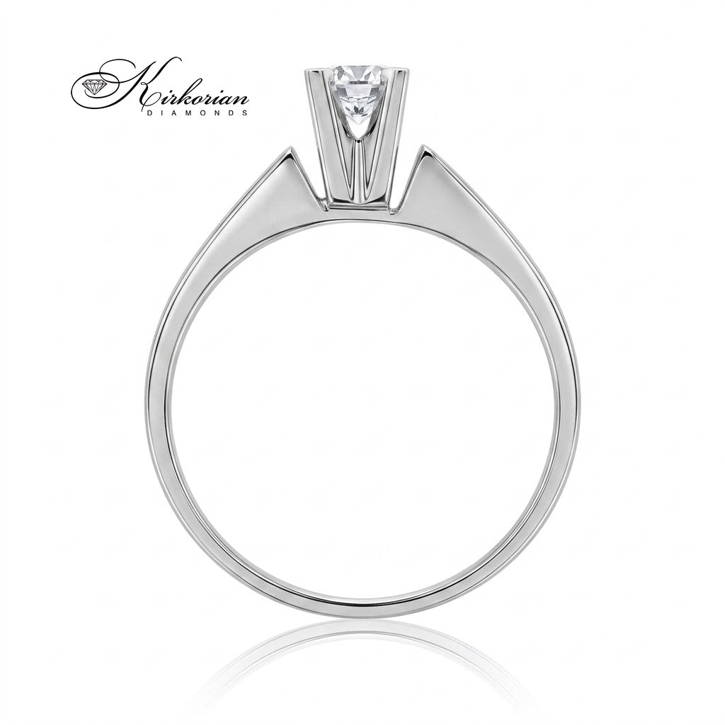 Годежен пръстен от бяло злато 14К с диамант 0.245 ct – Лукс на достъпна цена