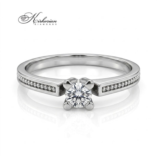 14K white gold engagement ring with 0.245 ct diamond – Luxury at an affordable price