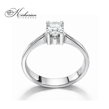 Годежен пръстен от бяло злато 14к с диамант 0.40ct – код K495