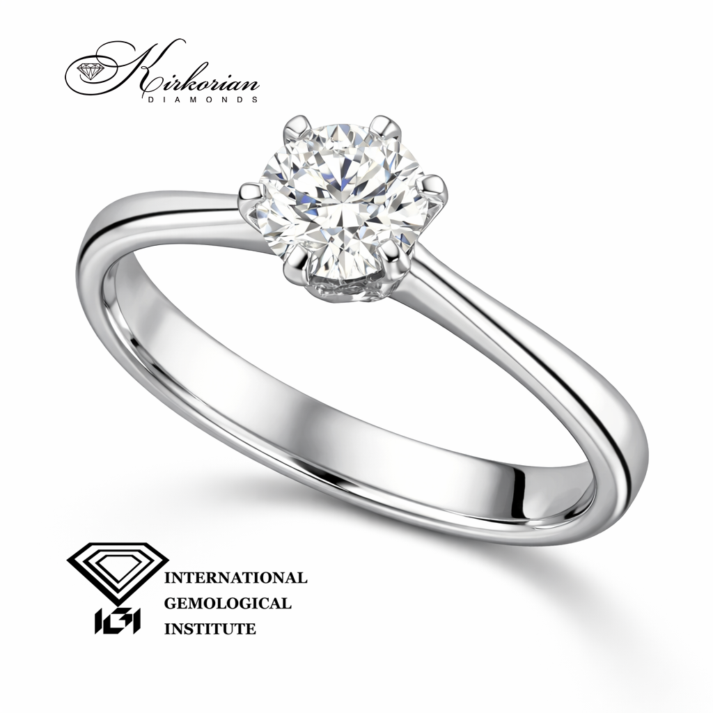 годежен пръстен бяло злато 18k с диамант 0.50 ct IGI сертификат модел K643