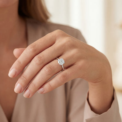 Годежен пръстен от бяло злато 14k с диамант 1.50ct GIA – модел K651