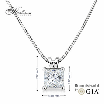 луксозно колие с princess диамант 0.30 ct