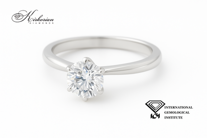 Годежен пръстен LG572 | 0.70ct D VS1 | Бяло злато 14k | IGI Сертификат
