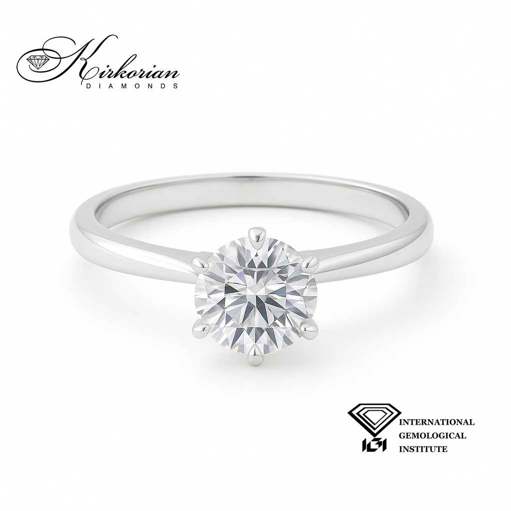 Годежен пръстен LG572 | 0.70ct D VS1 | Бяло злато 14k | IGI Сертификат