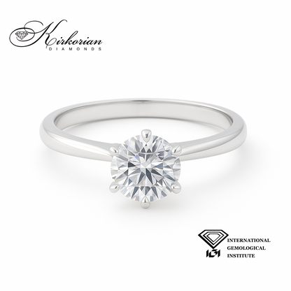 Годежен пръстен LG572 | 0.70ct D VS1 | Бяло злато 14k | IGI Сертификат