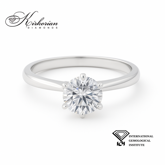 Годежен пръстен LG572 | 0.70ct D VS1 | Бяло злато 14k | IGI Сертификат