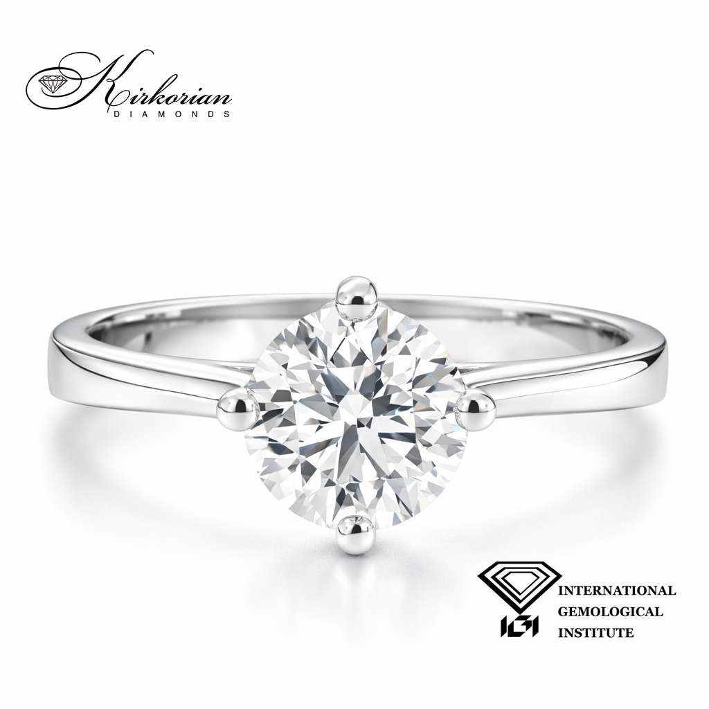 Годежен пръстен с диамант 1.00ct | Бяло злато 14k | IGI сертификат – Модел LG614