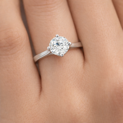 Годежен пръстен с диамант 1.00ct | Бяло злато 14k | IGI сертификат – Модел LG614