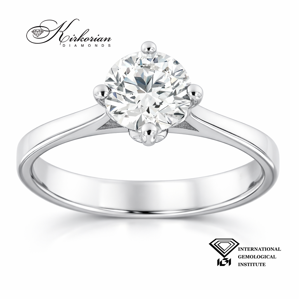 Годежен пръстен с диамант 1.00ct | Бяло злато 14k | IGI сертификат – Модел LG614
