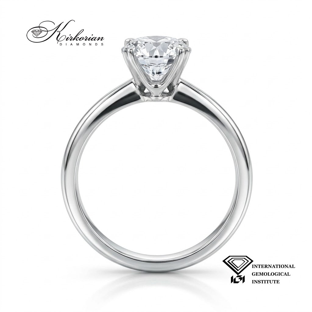 Страничен профил на солитерен пръстен LGK651 с шестзъбен обков