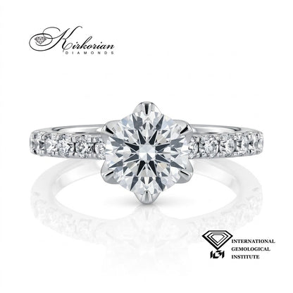 Годежен пръстен с лабораторен диамант 1,50 ct E VS2, изглед отпред – LGSJR59265