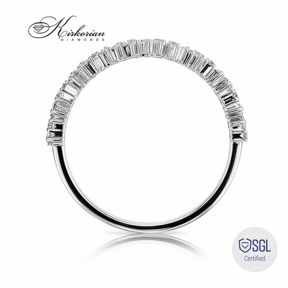 Designer diamond ring от бяло злато 585 с естествени диаманти F/G VS