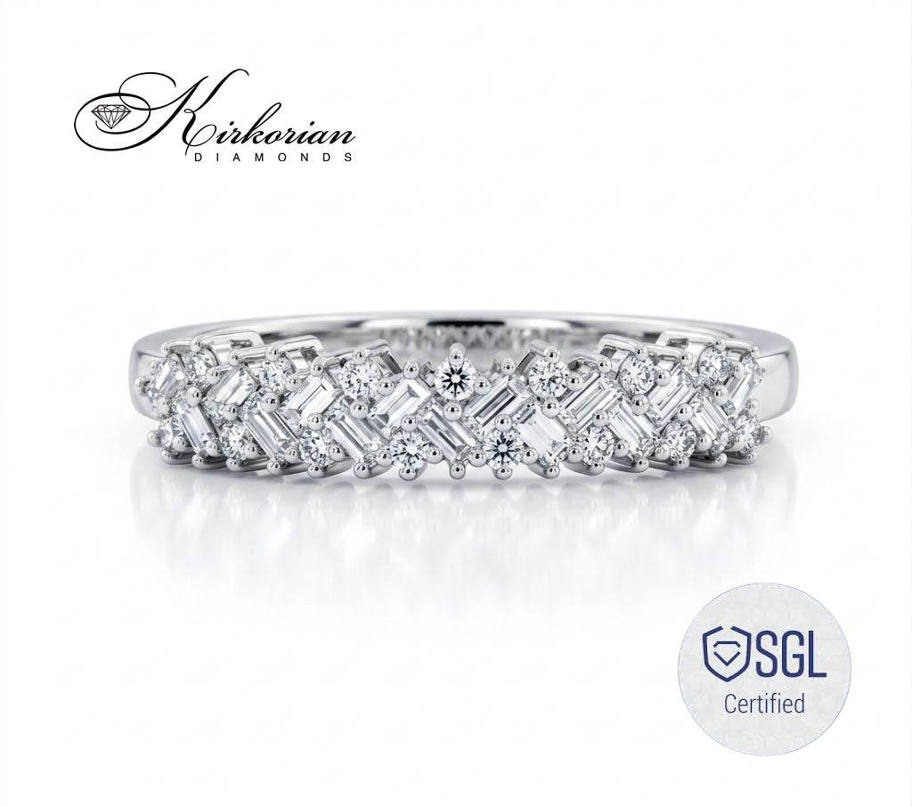 Годежен пръстен и брачна халка с естествени диаманти 0.34 ct LR11780