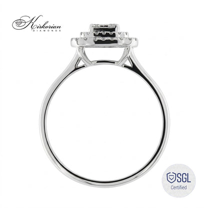 Premium diamond engagement ring LR2607 with natural diamonds
