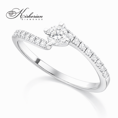 луксозен годежен пръстен с диамант 0.46 ct