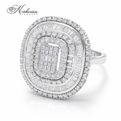 пръстен с диаманти 1.60 ct от бяло злато 14к kirkorian diamonds LR3631