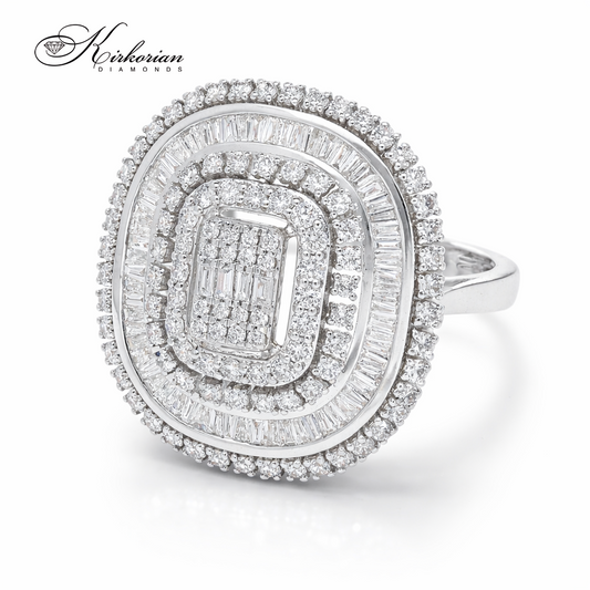 пръстен с диаманти 1.60 ct от бяло злато 14к kirkorian diamonds LR3631