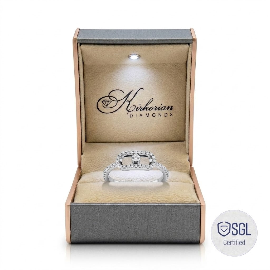 Годежен пръстен от бяло злато с естествени диаманти 0.25 ct – LR4348AA