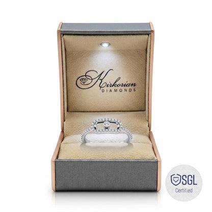 Годежен пръстен от бяло злато с естествени диаманти 0.25 ct – LR4348AA