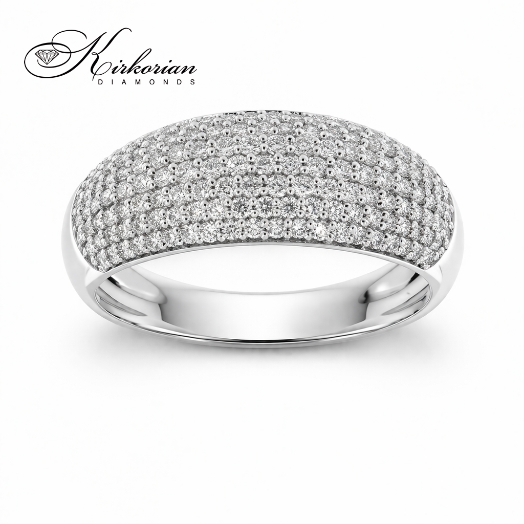 диамантена халка с диаманти 0.73 ct бяло злато 14к kirkorian diamonds
