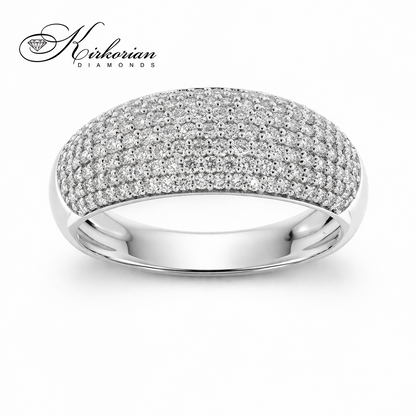 диамантена халка с диаманти 0.73 ct бяло злато 14к kirkorian diamonds