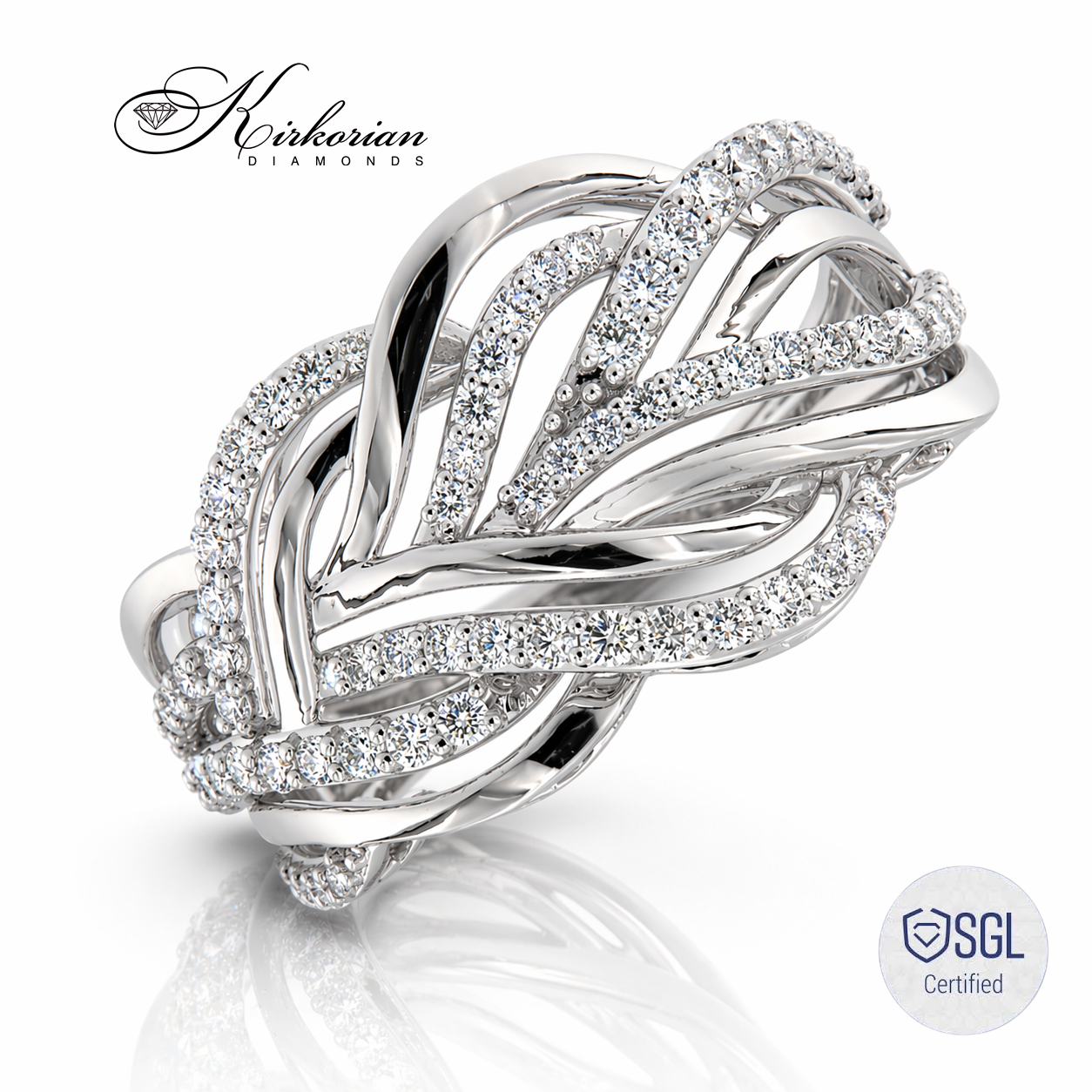 Луксозен diamond ring от бяло злато 585