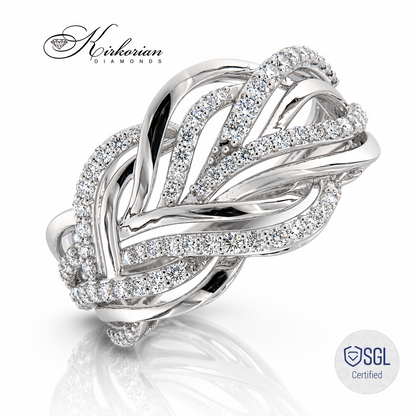 Луксозен diamond ring от бяло злато 585