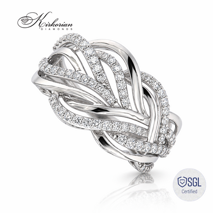 Луксозен diamond ring от бяло злато 585