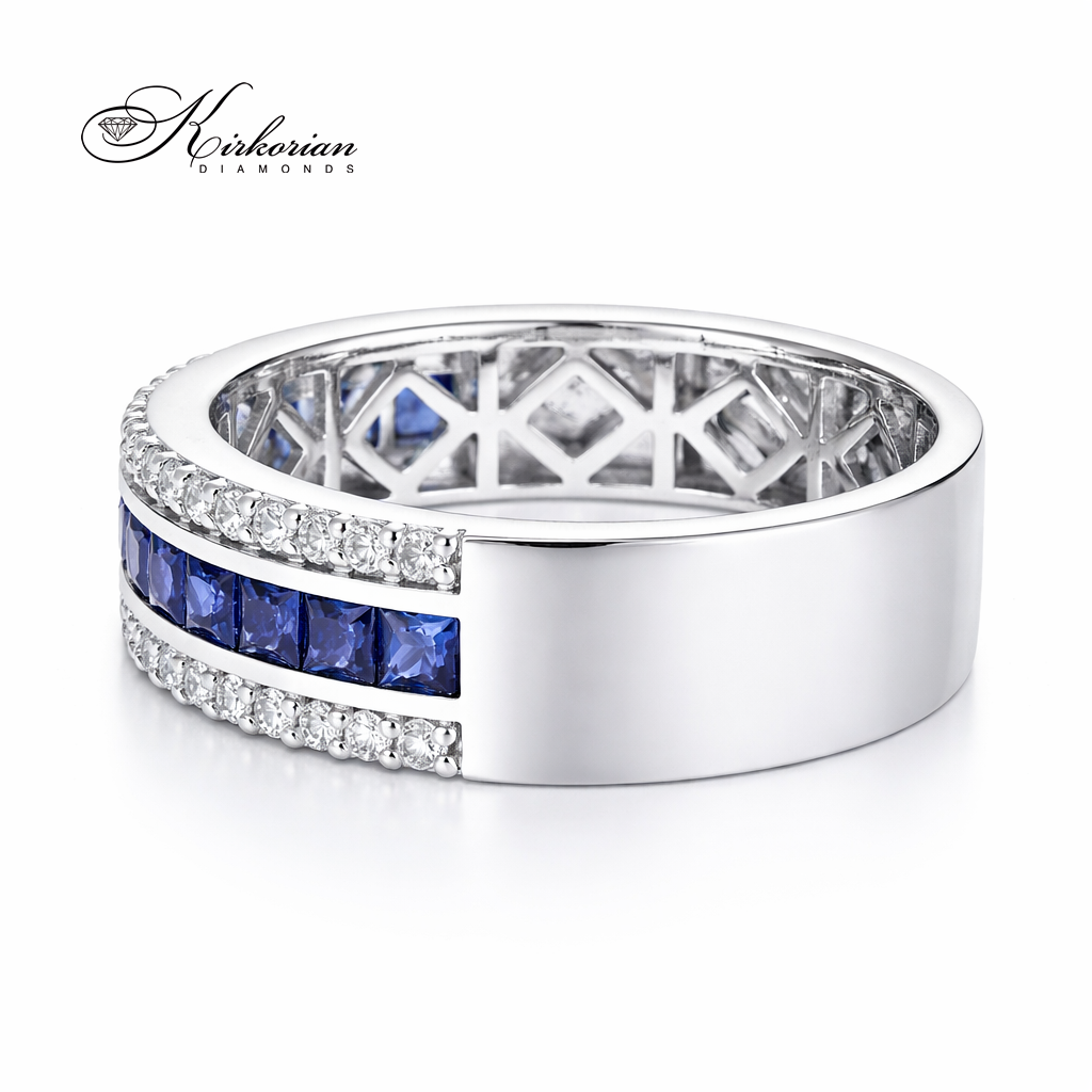 сапфир princess пръстен с диаманти kirkorian diamonds