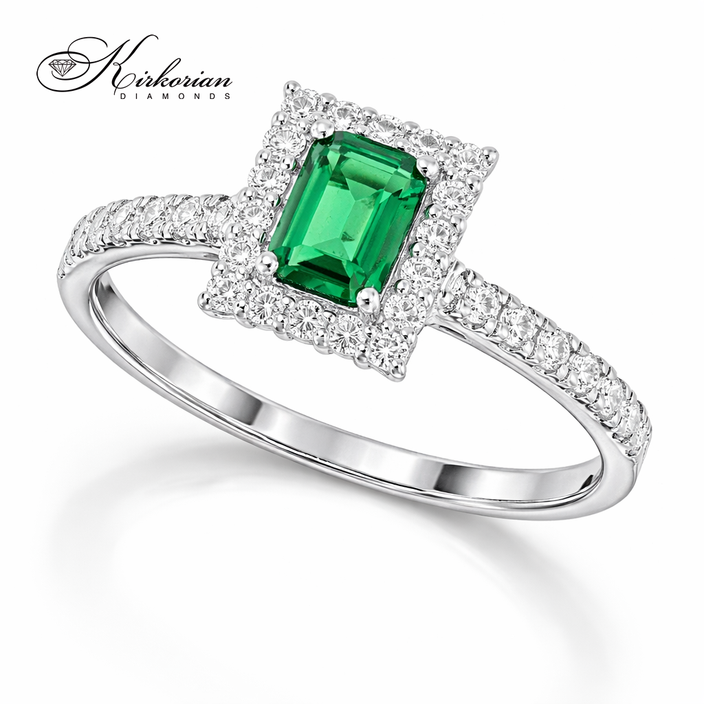 зелен турмалин пръстен с диаманти kirkorian diamonds