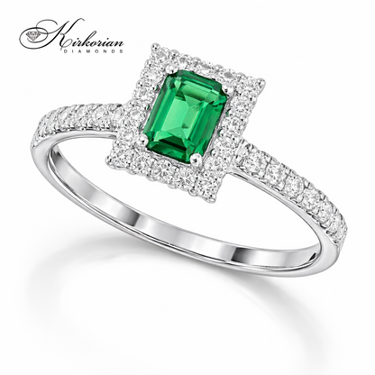 зелен турмалин пръстен с диаманти kirkorian diamonds