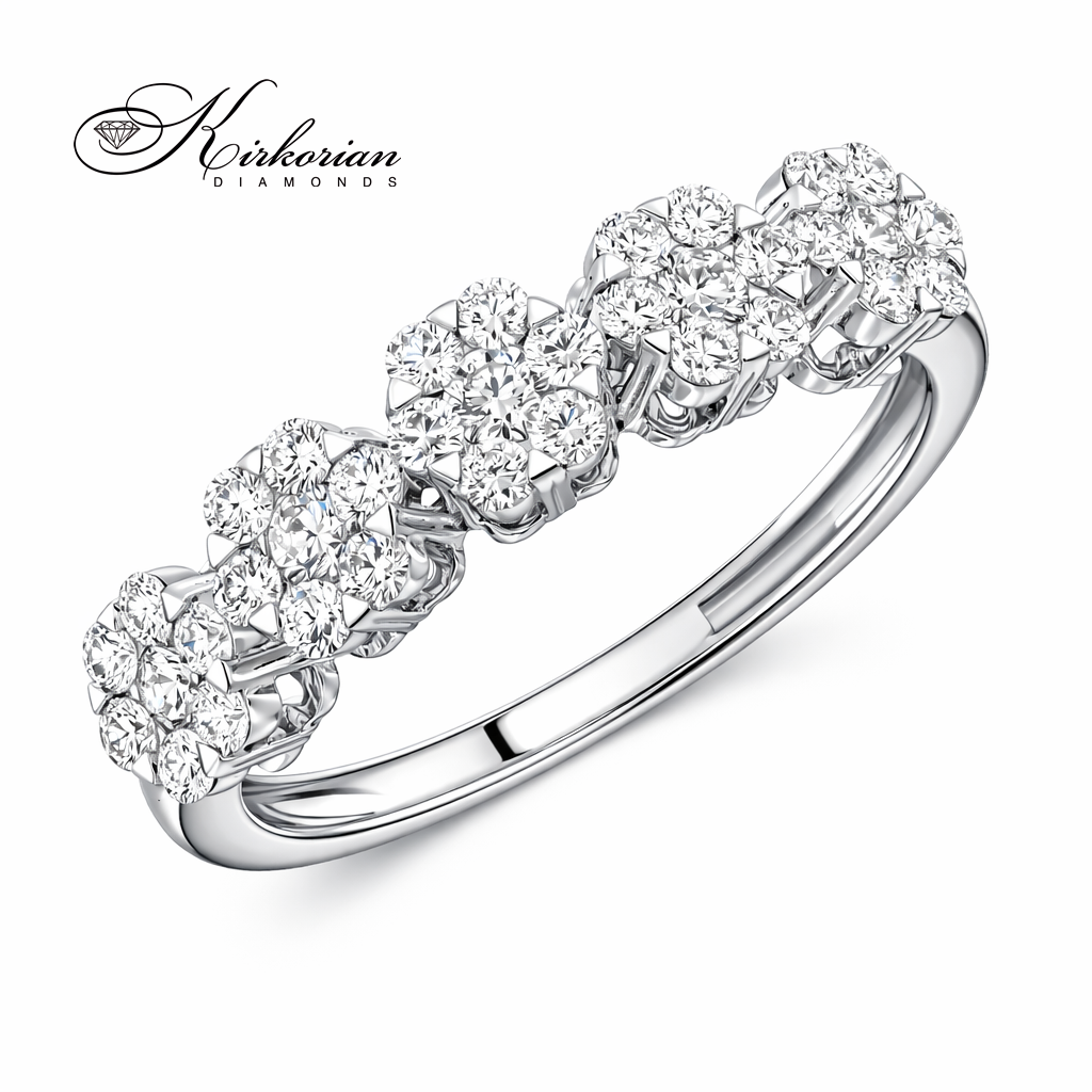брачна халка с диаманти 0.67 ct бяло злато 14к kirkorian diamonds