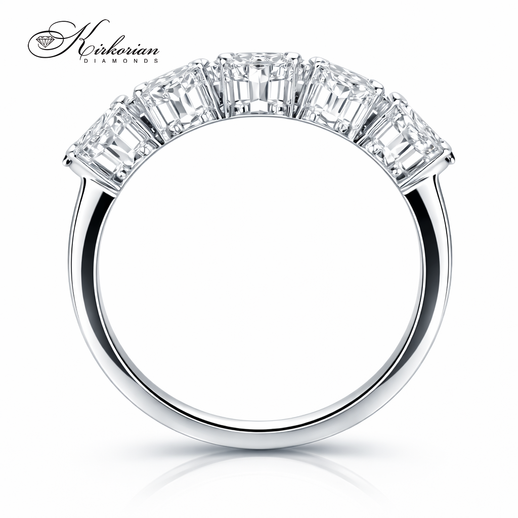 луксозна брачна халка с естествени диаманти бяло злато 14к