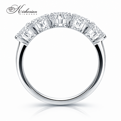 луксозна брачна халка с естествени диаманти бяло злато 14к