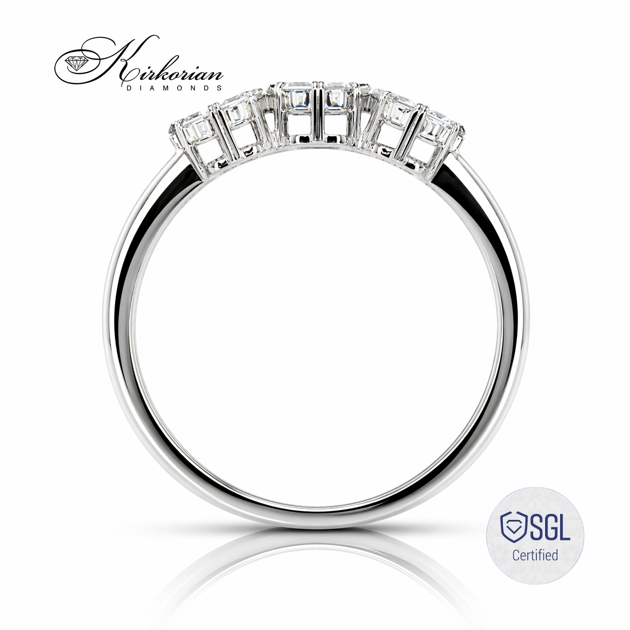 Профил на пръстен от бяло злато с естествени диаманти 0.41 ct LR5998