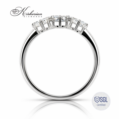 Профил на пръстен от бяло злато с естествени диаманти 0.41 ct LR5998