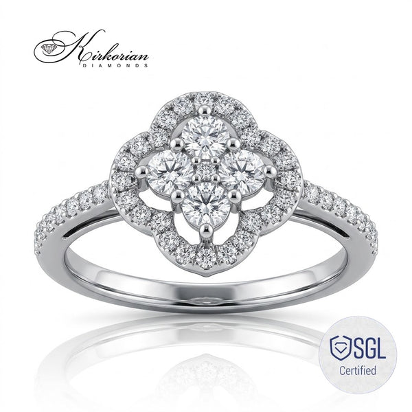 Годежен пръстен от бяло злато с диаманти 0.53 ct – LR6399AF