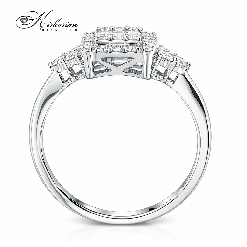 диамантен годежен пръстен 0.56 ct бяло злато kirkorian diamonds