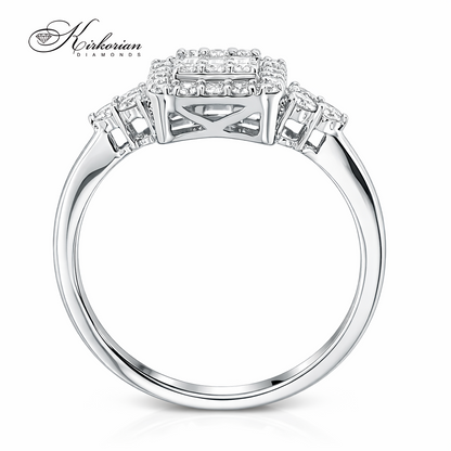 диамантен годежен пръстен 0.56 ct бяло злато kirkorian diamonds