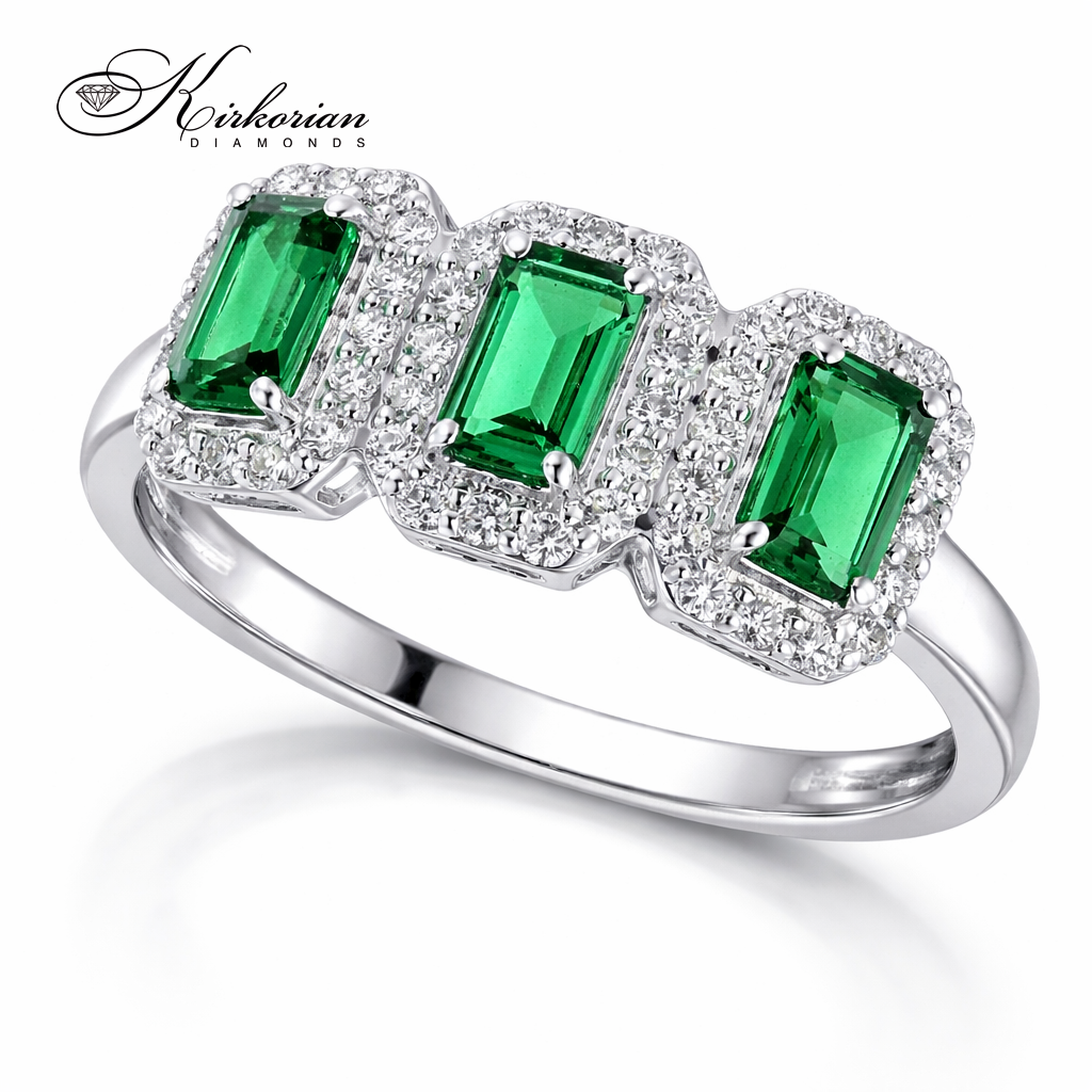 зелен турмалин пръстен с диаманти kirkorian diamonds