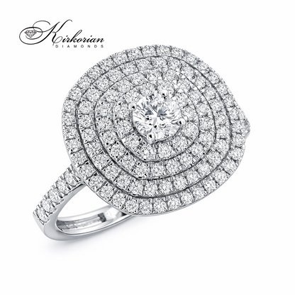 диамантен пръстен 1 карат диаманти бяло злато 14к kirkorian diamonds