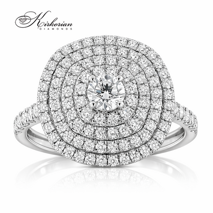 диамантен пръстен halo с централен диамант