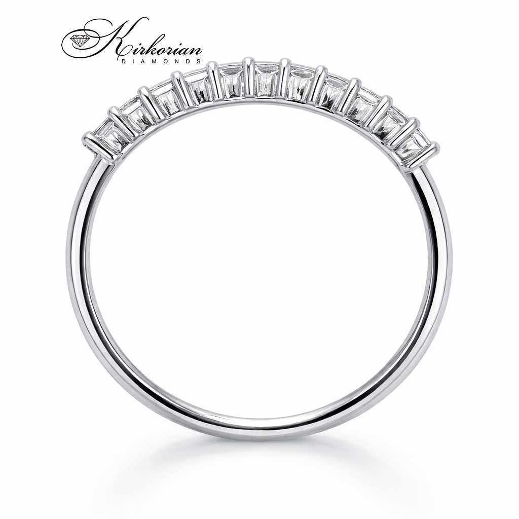 диамантена халка багет шлиф 0.67 ct бяло злато kirkorian diamonds