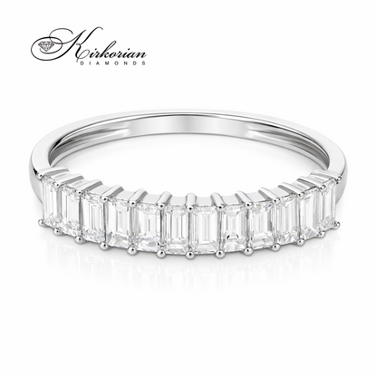 diamond baguette wedding band 0.67 ct white gold kirkorian diamonds